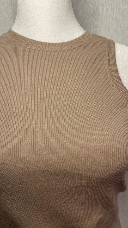 MED NWT Brown Wild Fable Racerback Tank