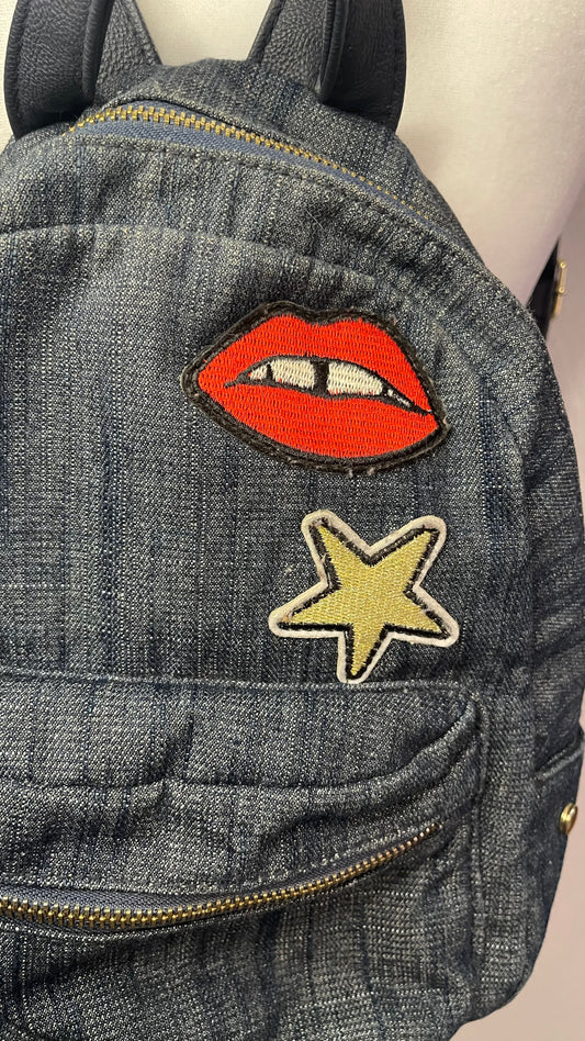 Steve Madden Patchwork Denim Backpack