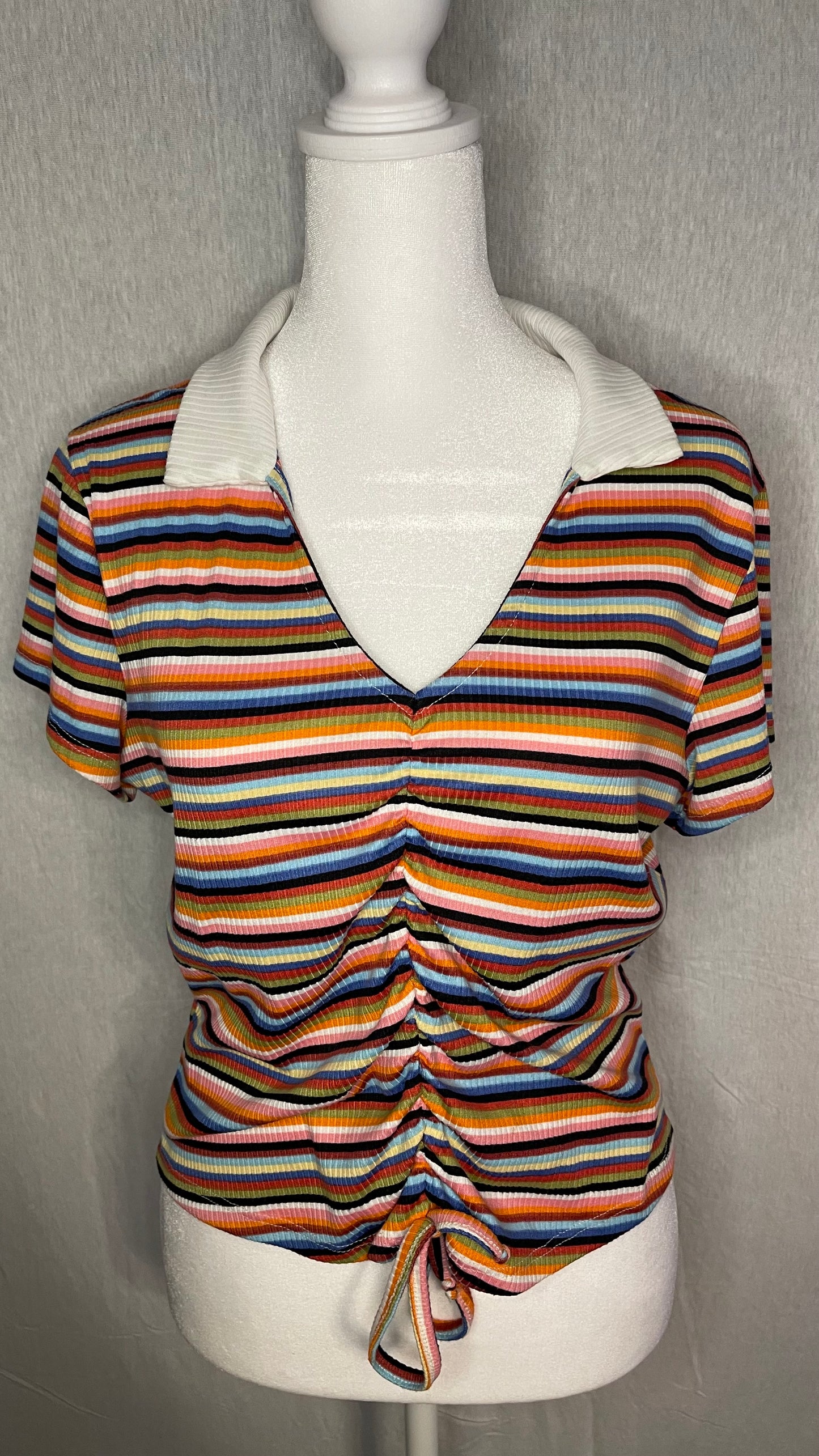 XL Rue 21 Striped Crop Top