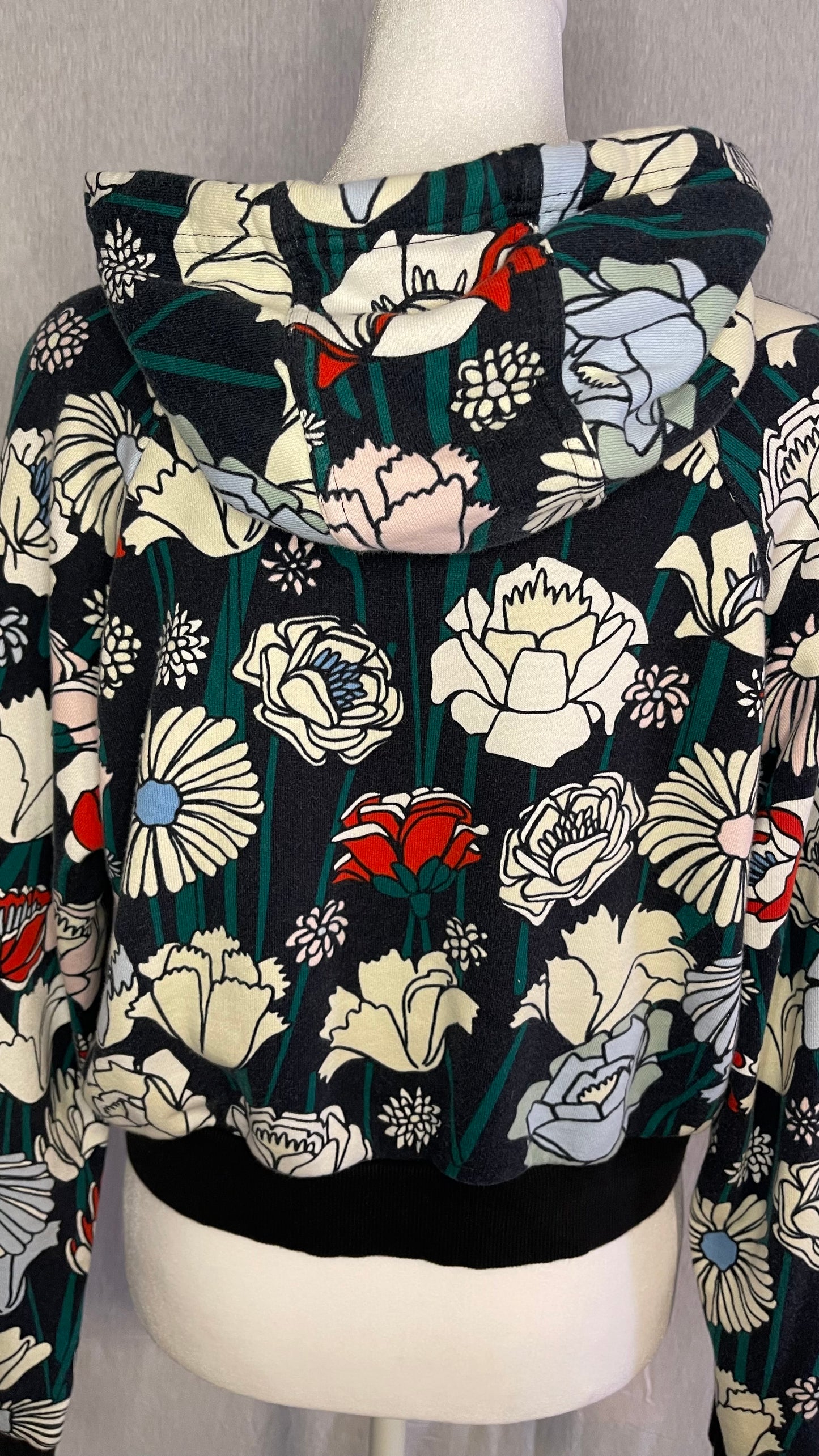 LG Adidas Cropped Floral Hoodie