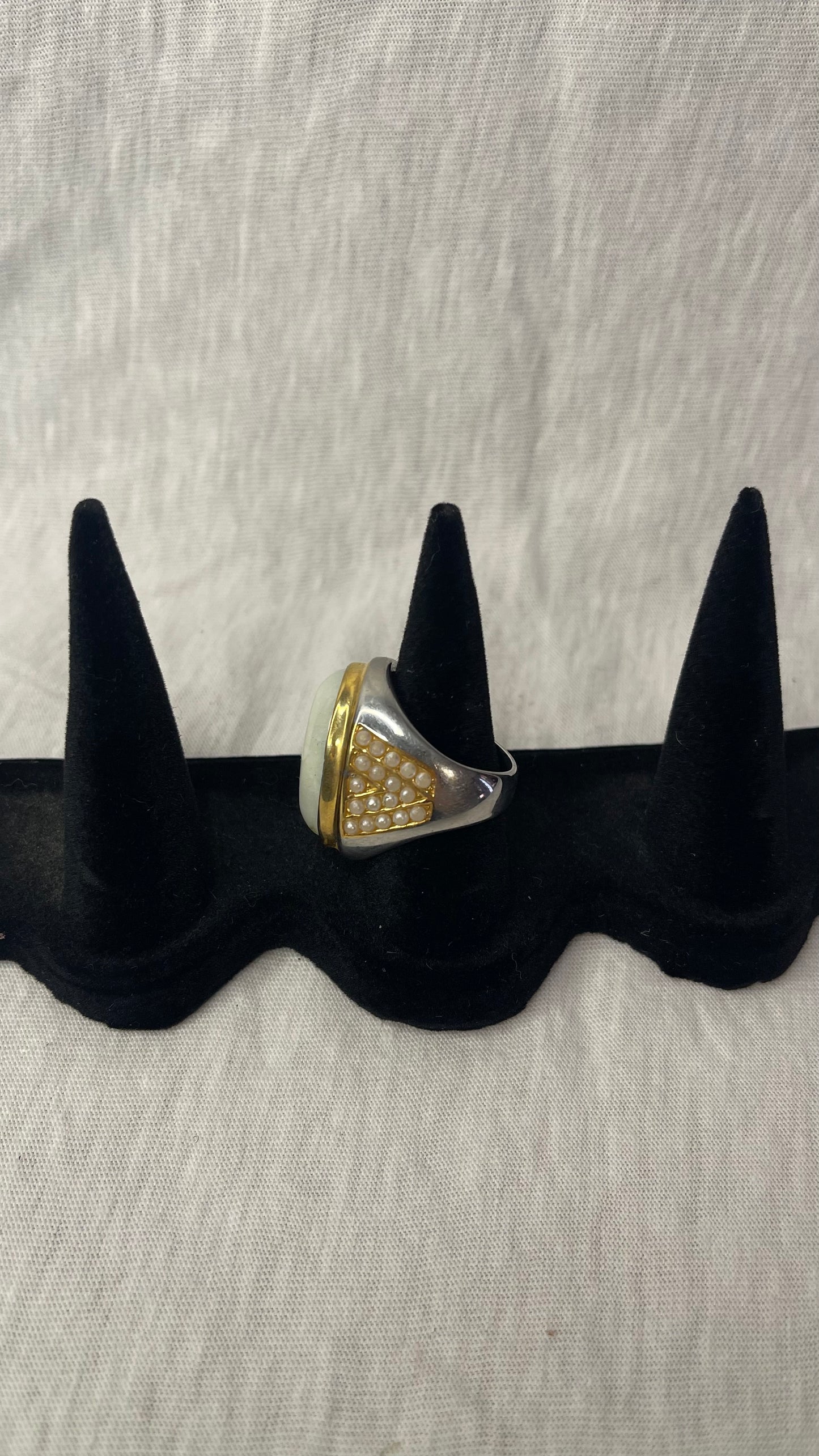 Silver and Gold Mix Chunky Ring
