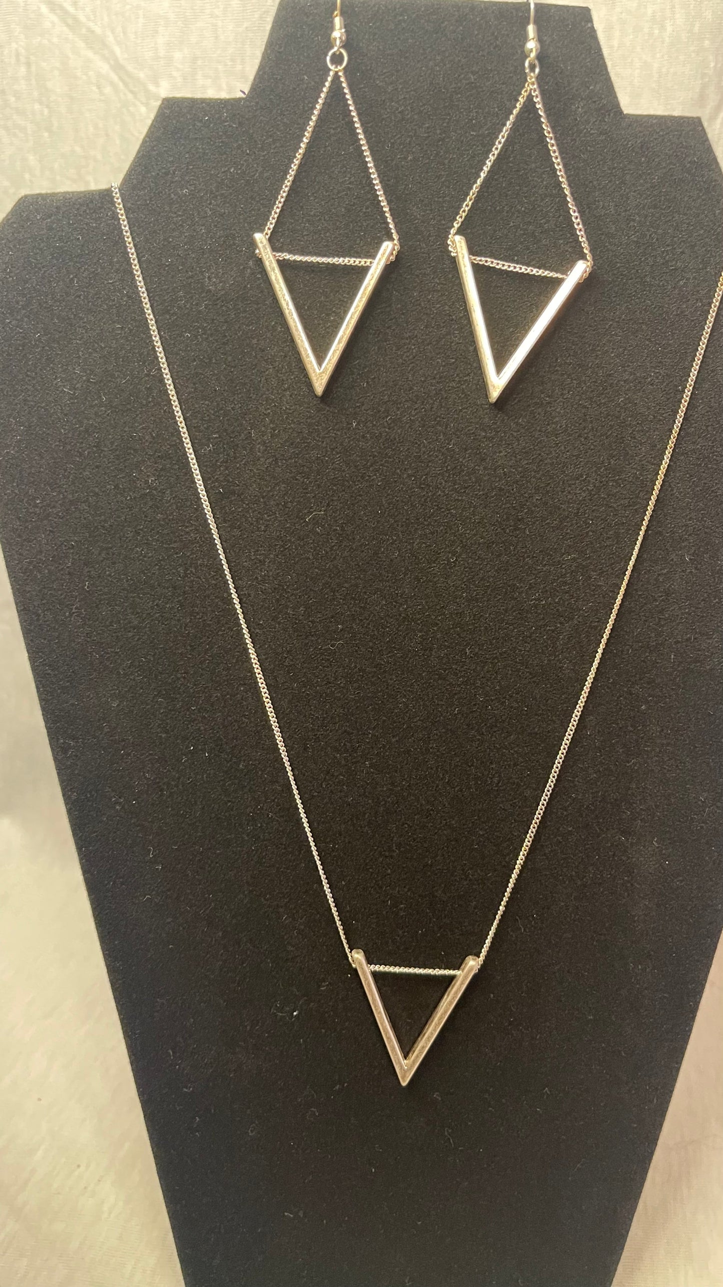 NWOT / V-Shaped Necklace and Earring Set