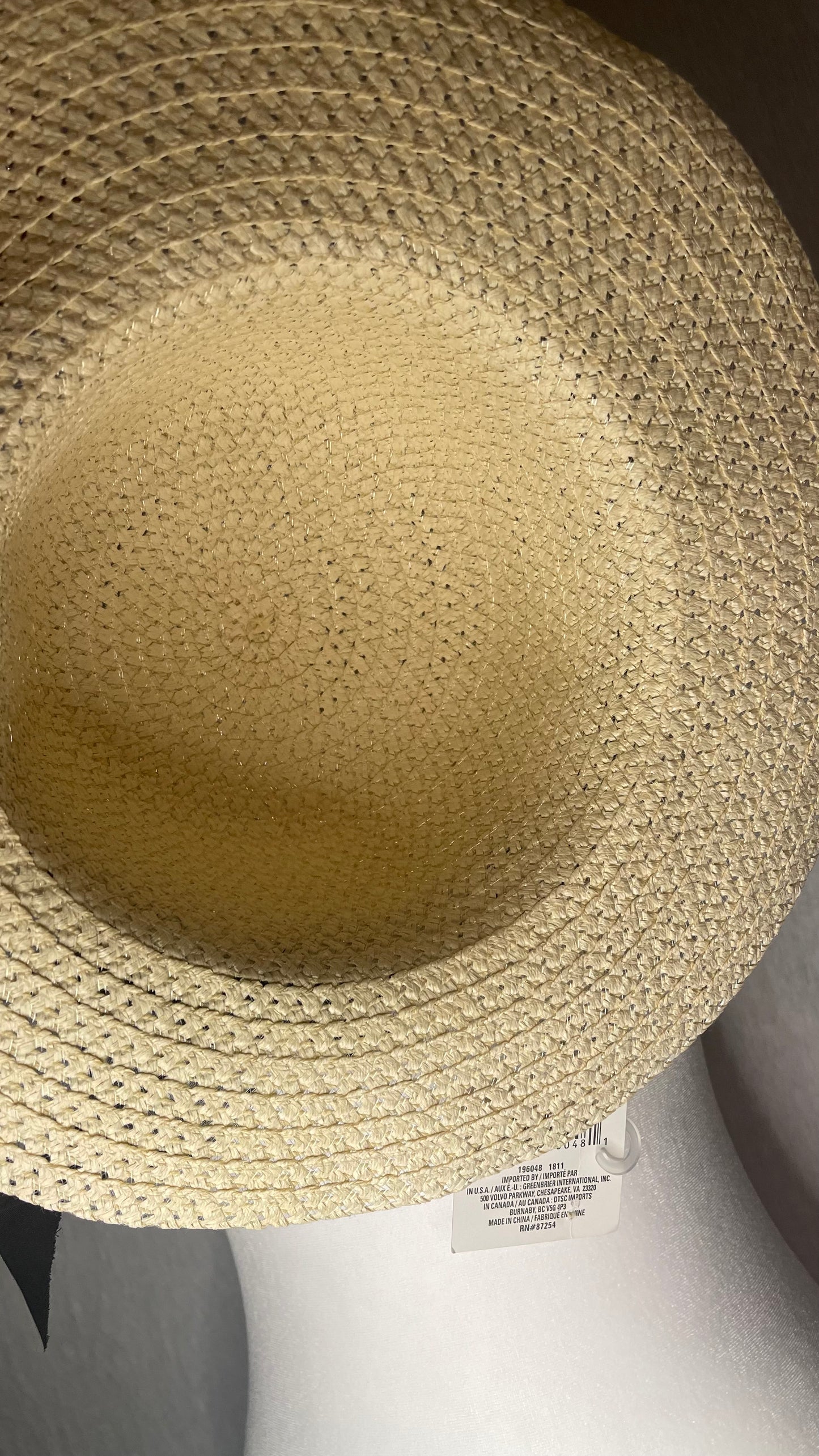 NWT Black Bow Sun Hat