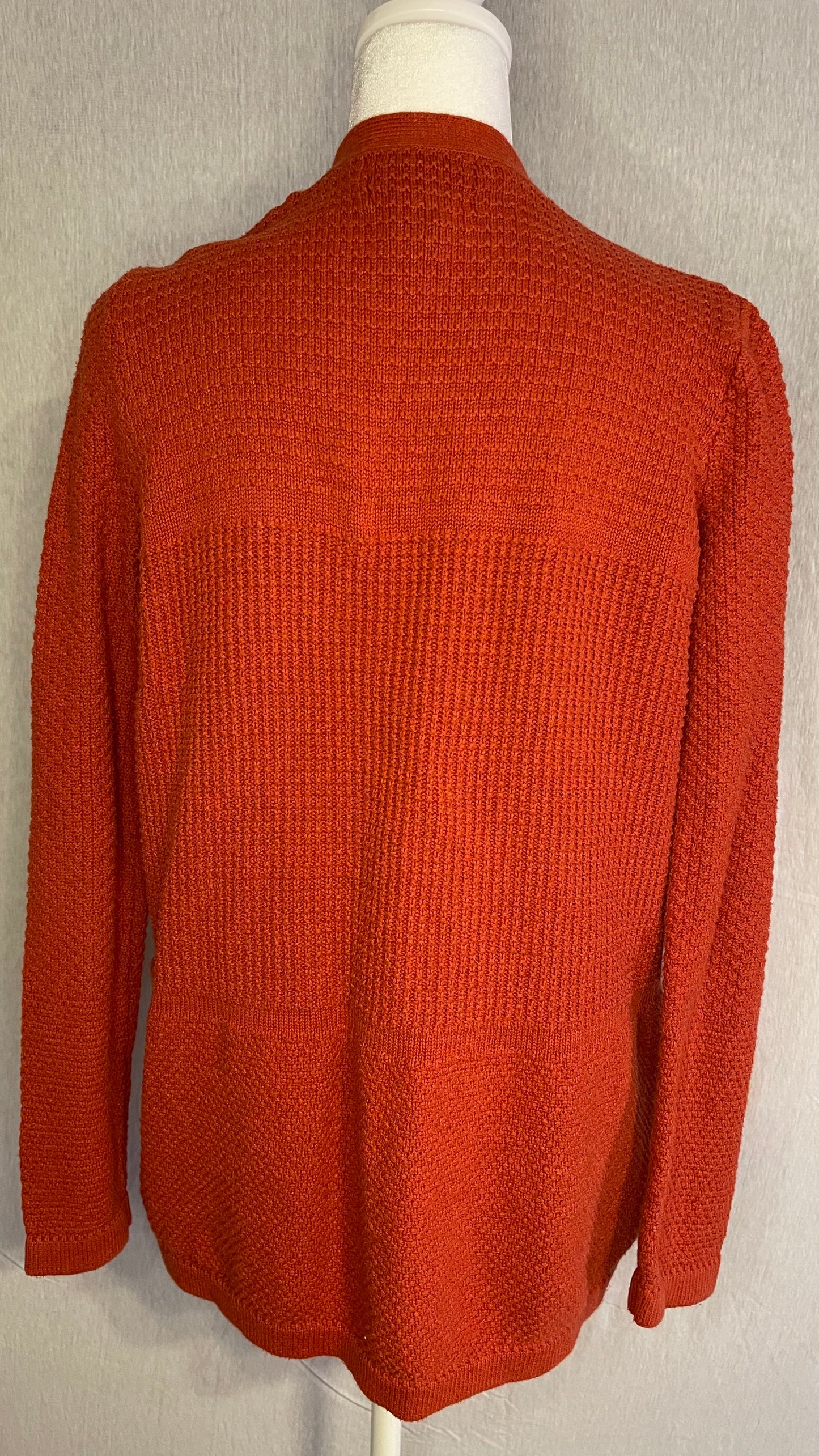 SM Orange Rachel Zoe Waffle Knit Cardigan