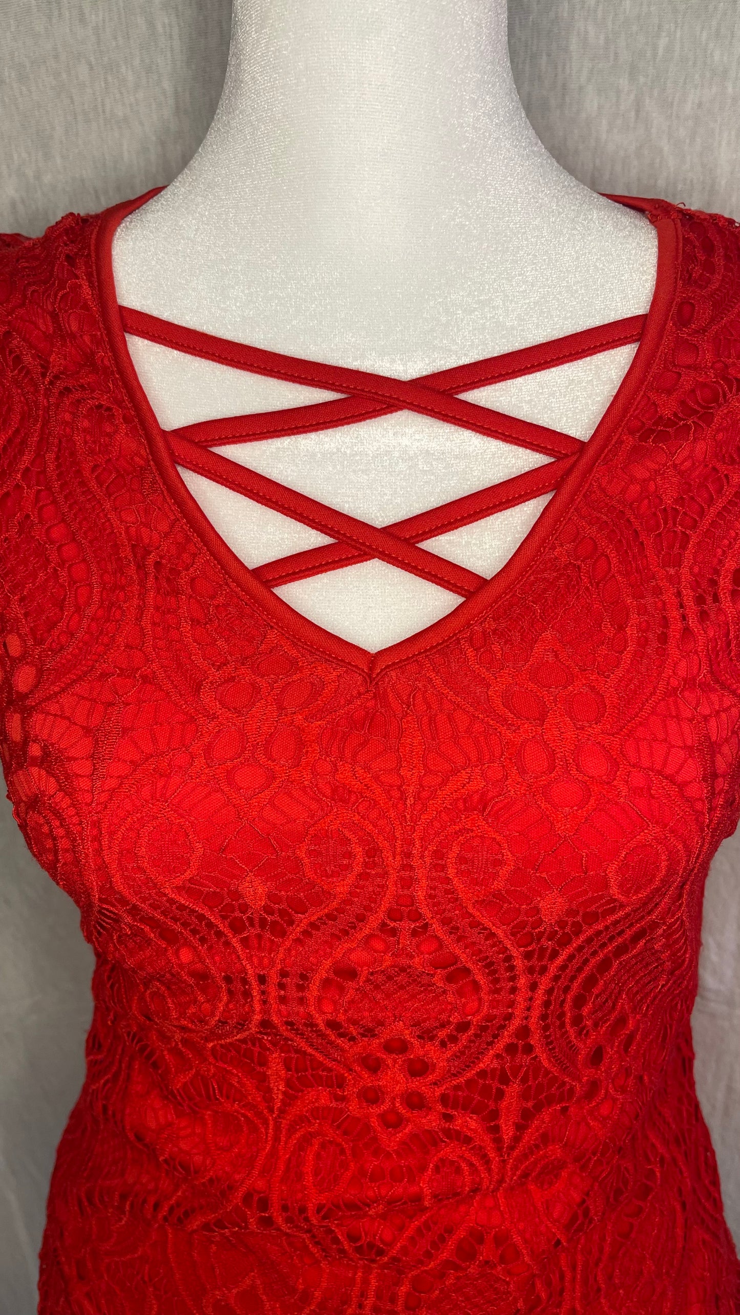 SM Red Lace No Boundaries Top