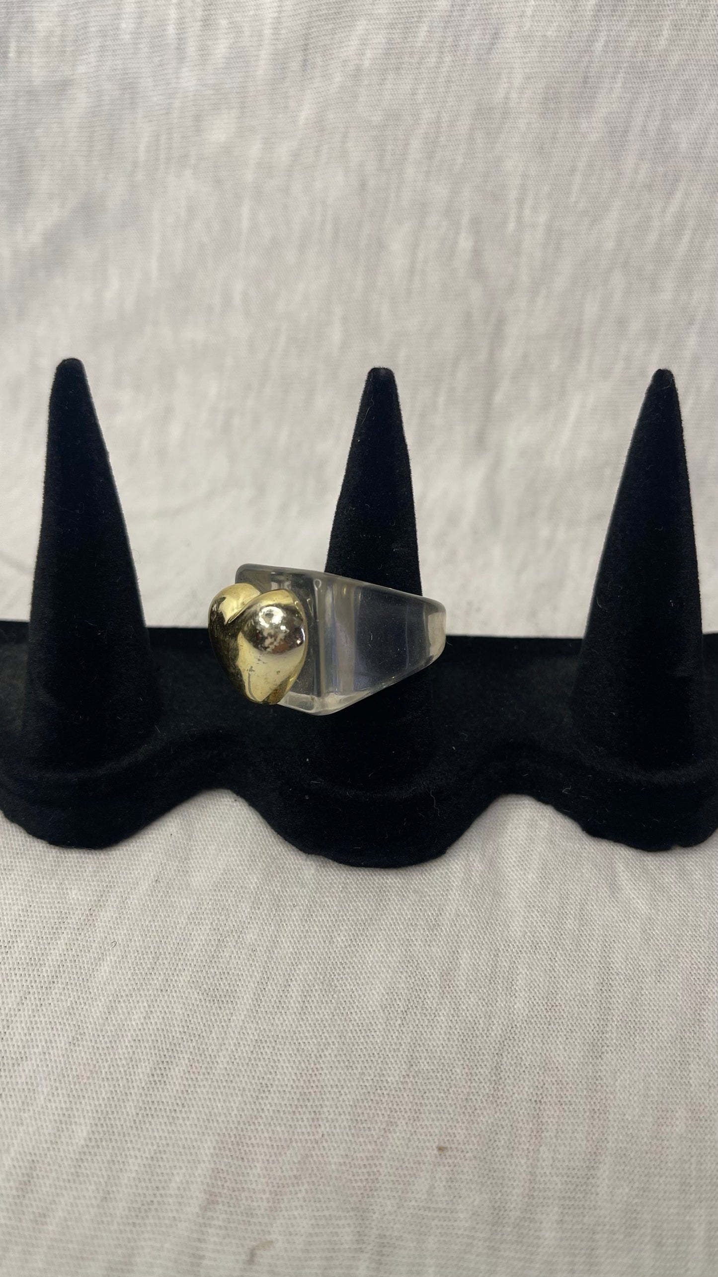 Gold Heart Chunky Ring