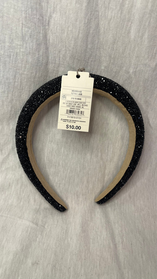 NWT / Little Girls Black Sparkly Headband