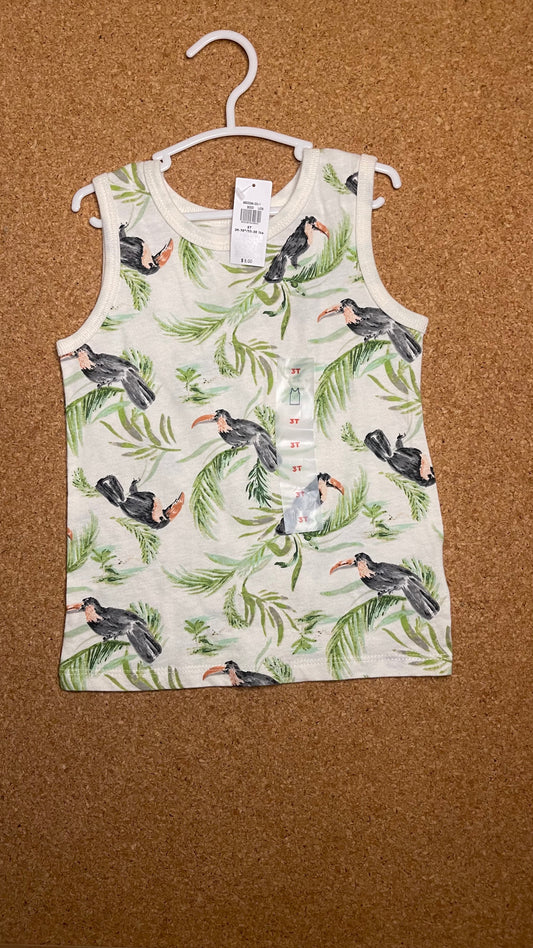 NWT / 3T Jungle Bird Shirt
