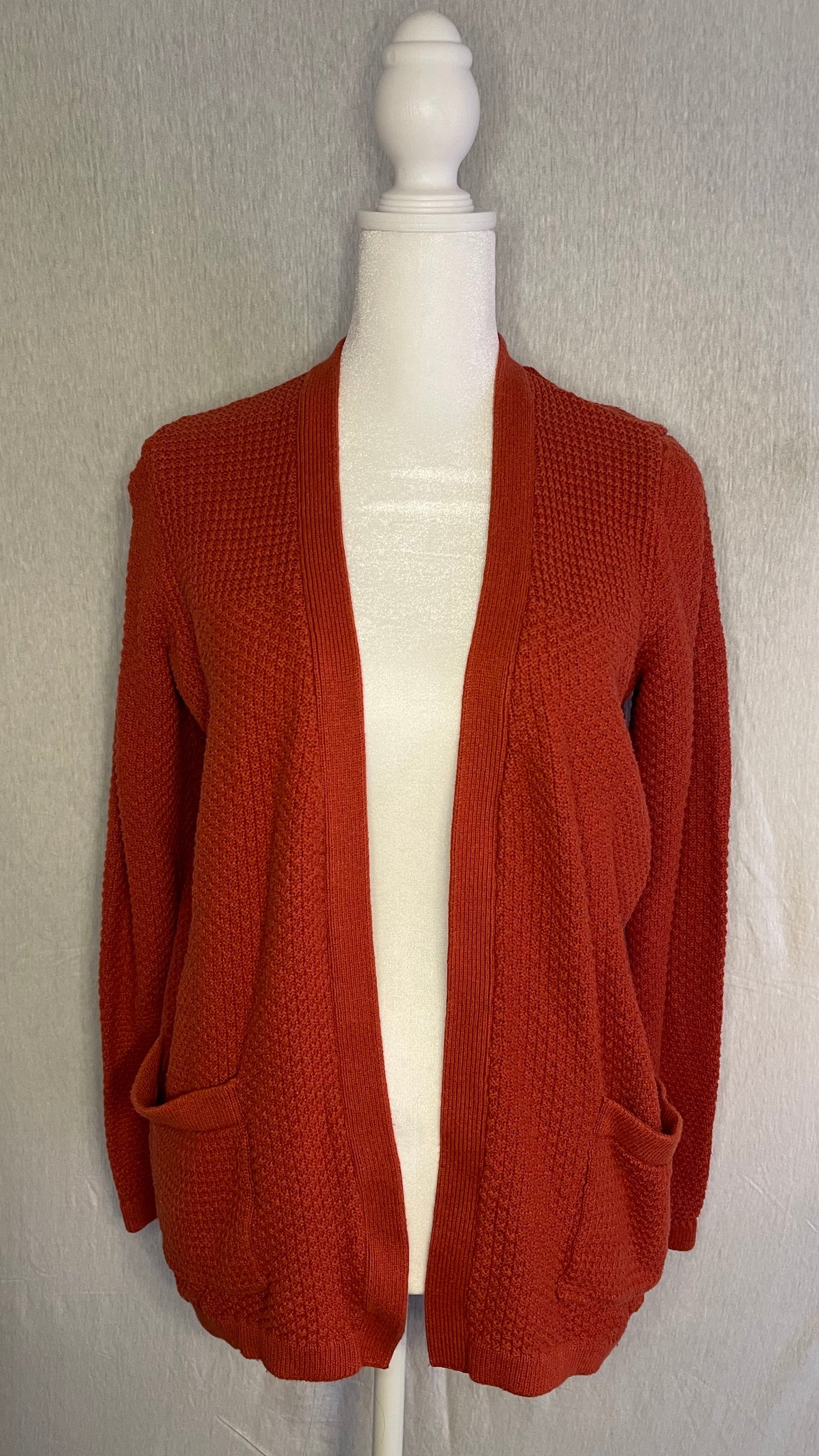 SM Orange Rachel Zoe Waffle Knit Cardigan