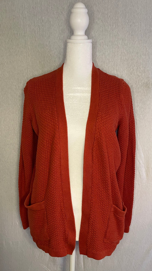 SM Orange Rachel Zoe Waffle Knit Cardigan