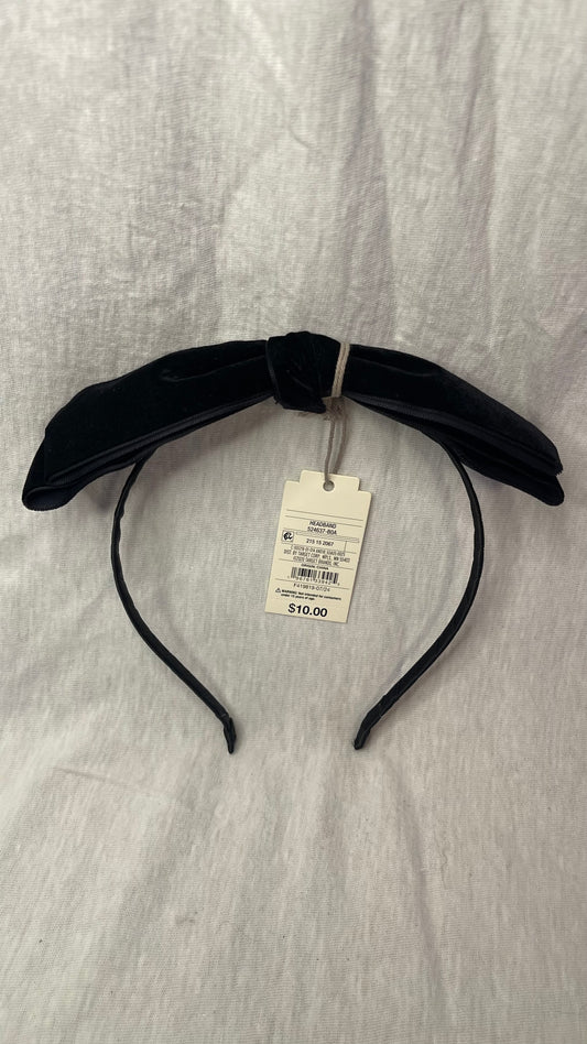 NWT / Girls Black Bow Headband