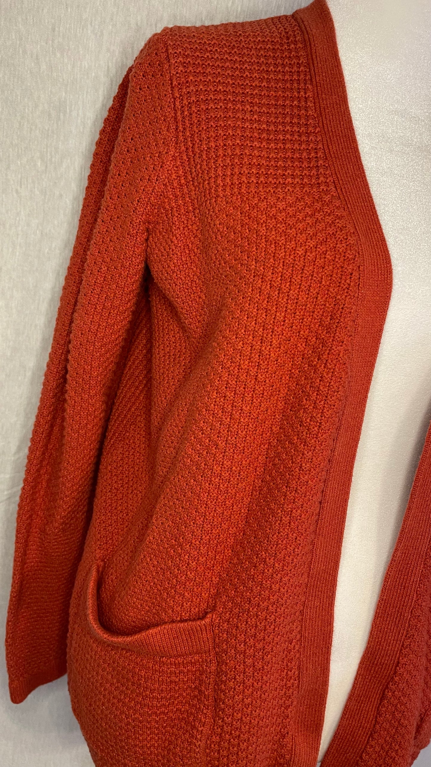 SM Orange Rachel Zoe Waffle Knit Cardigan