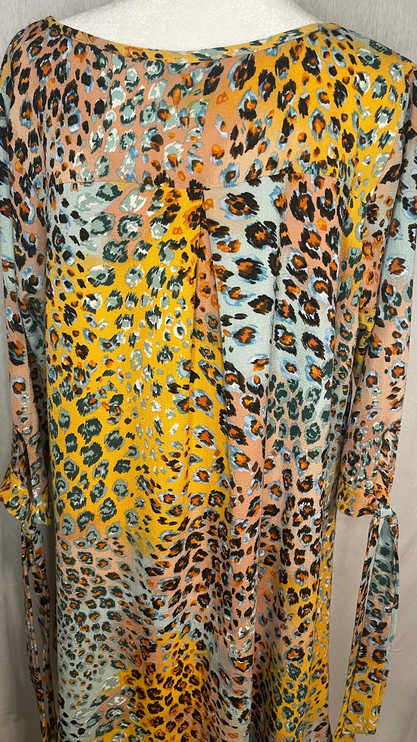 XL/XXL Color Splash Cheetah Print Dress