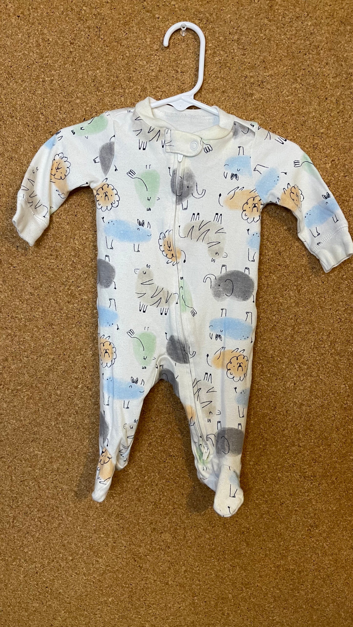 3 Months Zoo Animal Print Sleeper