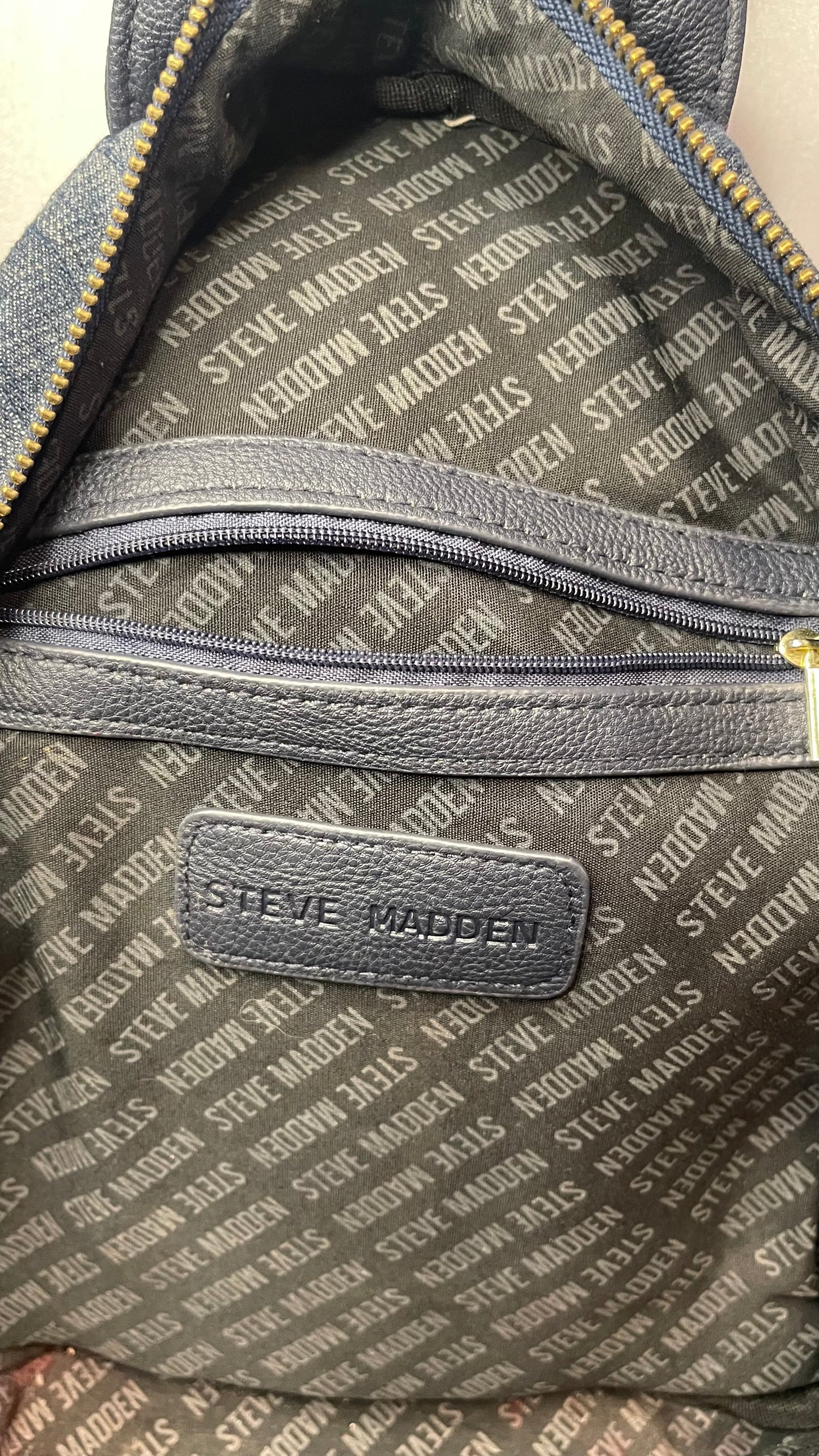 Steve Madden Patchwork Denim Backpack