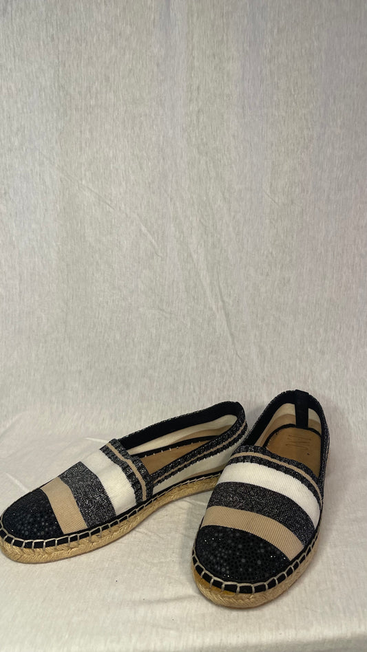 SIZE 7 1/2 Womens Striped Flats