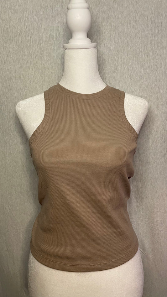 MED NWT Brown Wild Fable Racerback Tank