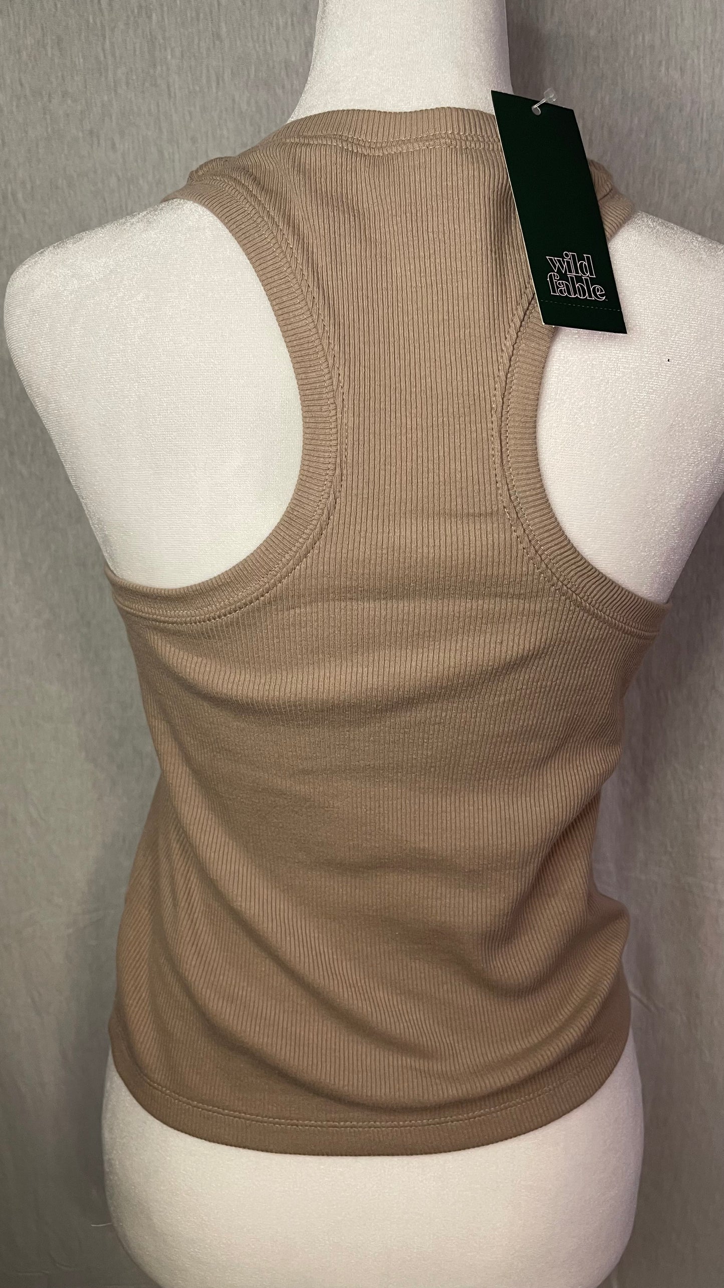 MED NWT Brown Wild Fable Racerback Tank