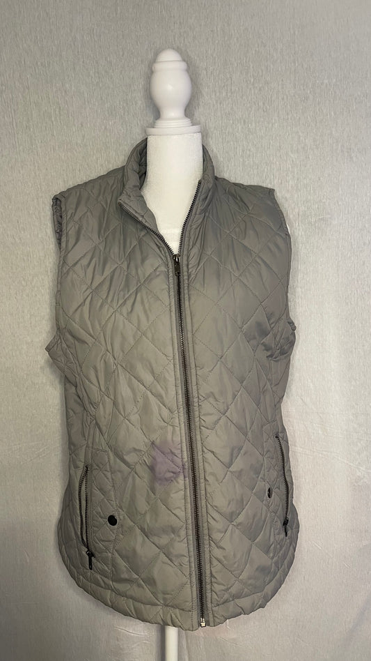 LAST CHANCE / LG Gray Zip Up Winter Vest