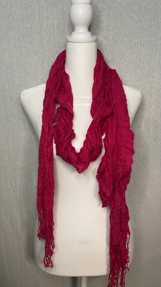 Hot Pink Ruffle Scarf