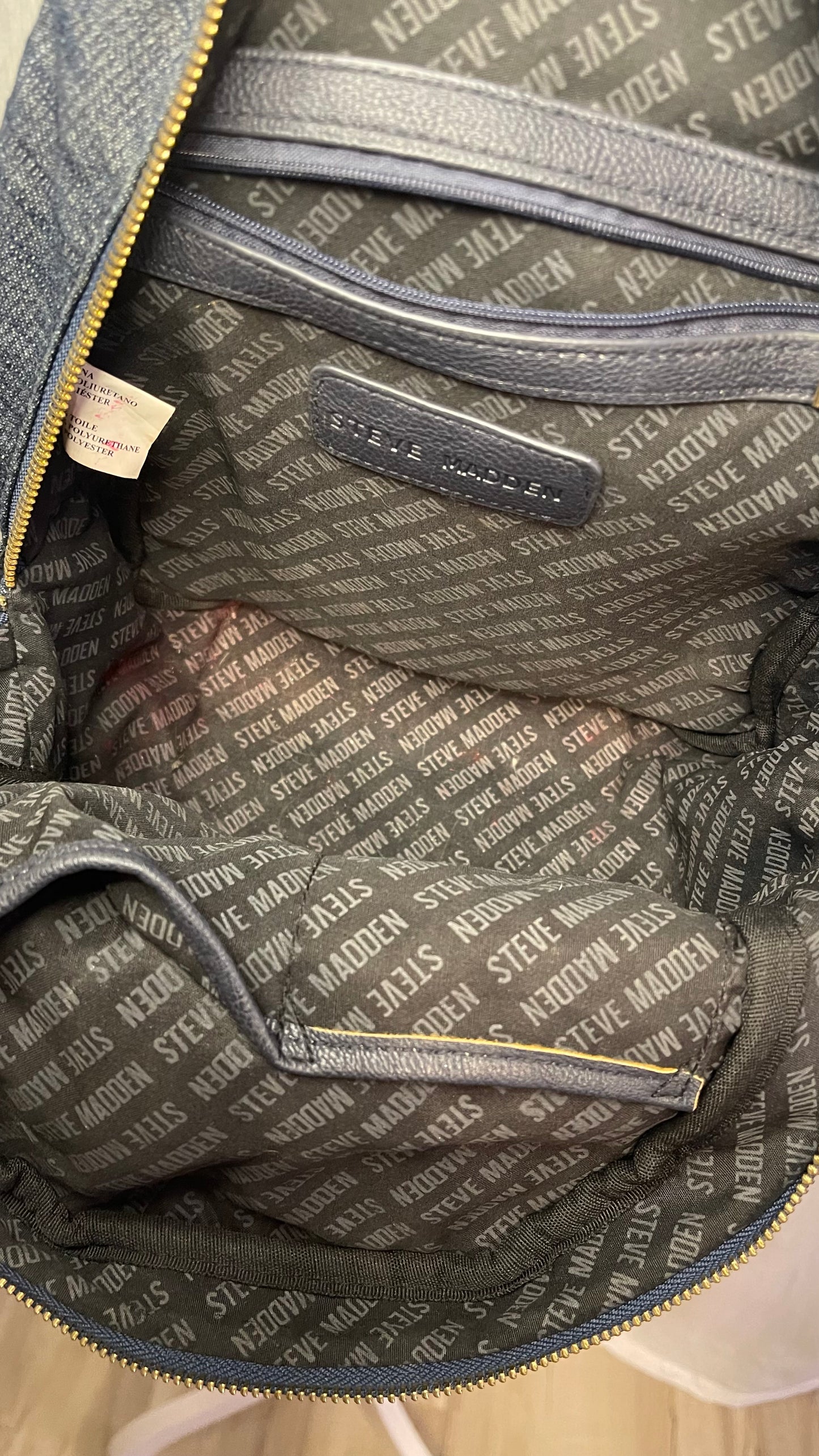 Steve Madden Patchwork Denim Backpack