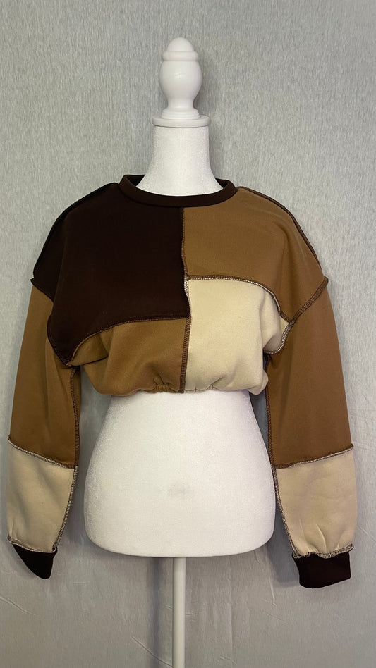 SM Shein Color Block Crop Sweater