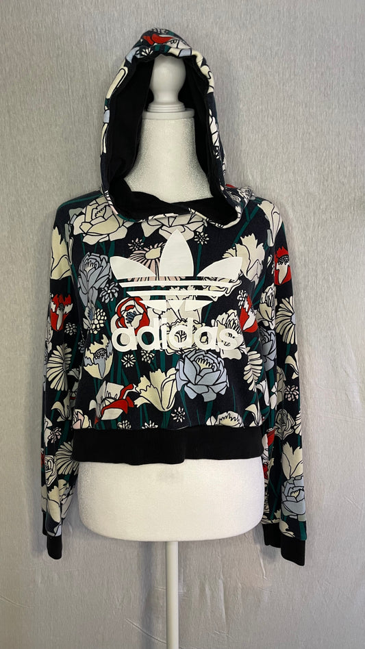 LG Adidas Cropped Floral Hoodie