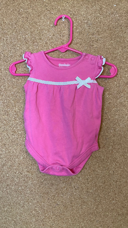 0-3 Months Pink Bow Onesie
