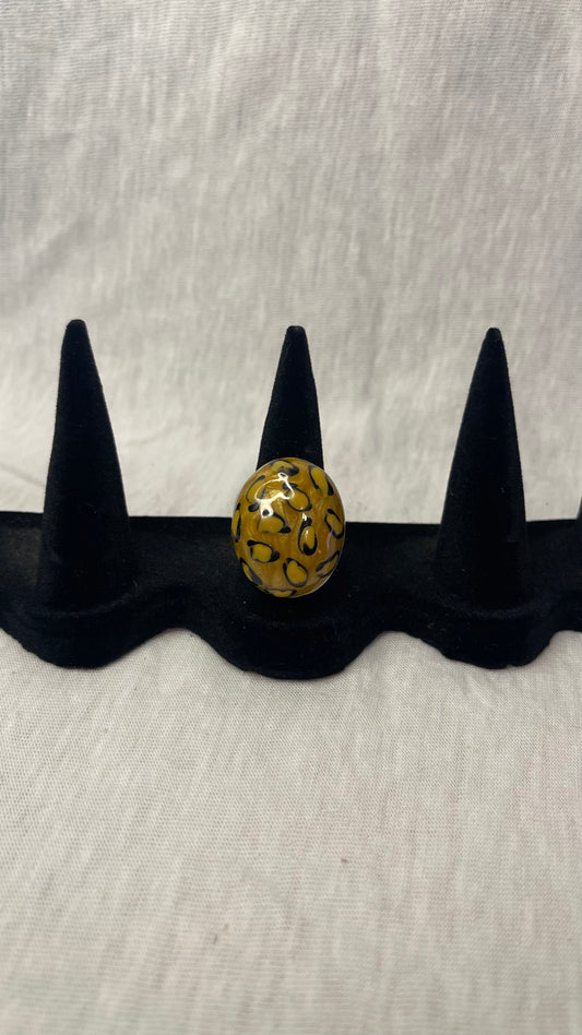 Animal Print Chunky Ring