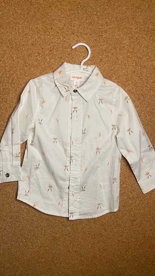 NWOT / 2T Bunny Rabbit Button Up Shirt